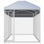 vidaXL Perrera con toldo protector Plateado para mascotas, , large indicador imagen numero 4