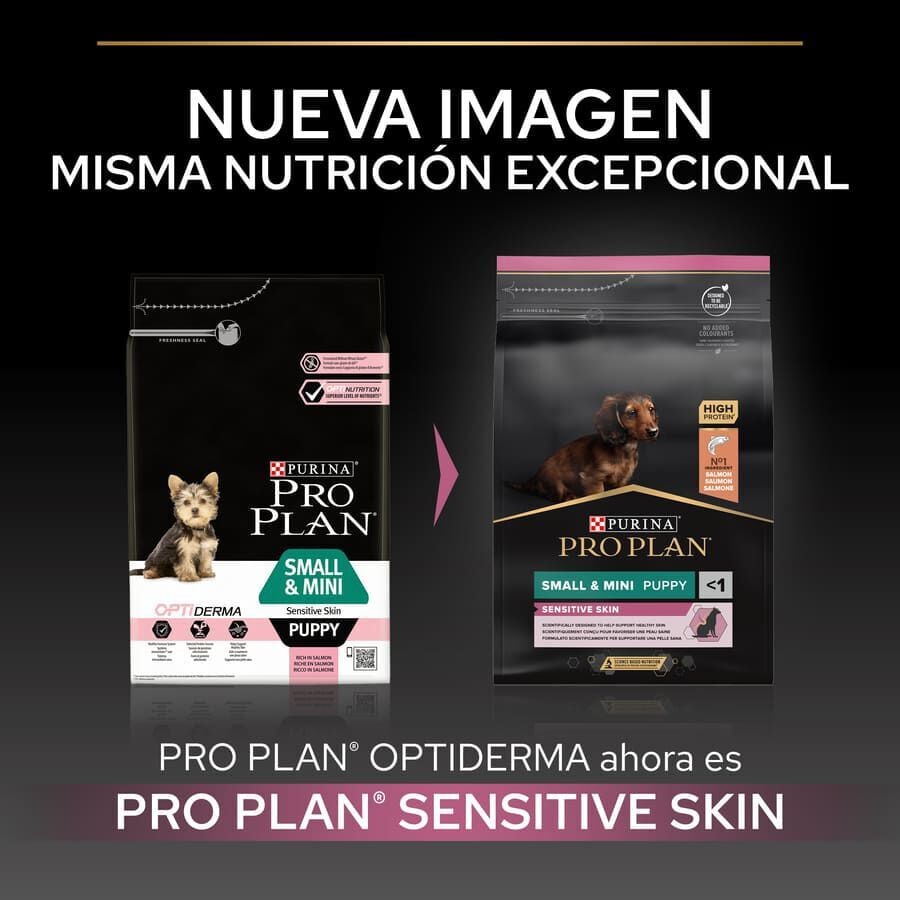Pro Plan Puppy Small y Mini Salmón pienso para Perros Piel thumbnail