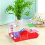 PawHut Jaula para Hámster Casa para Hámster 47x30x27 cm con 1 Piso Comedero Bebedero Rampa Rueda de Ejercicio para Animales Pequeños Blanco y Rojo, , large indicador imagen numero 2