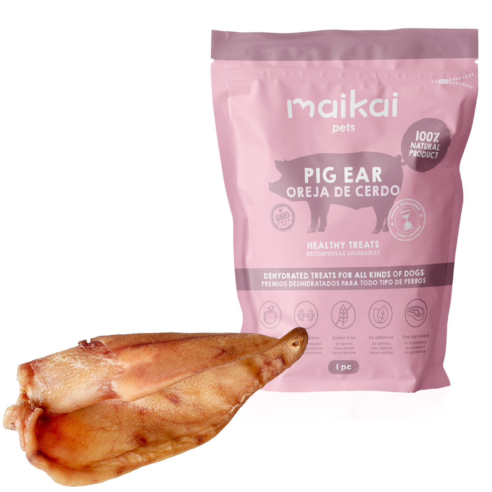MAIKAI PETS Orejas de Cerdo - Chuches y Snacks para Perros, , large Imagen numero 2