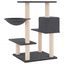 vidaXL Rascador para gatos con postes de sisal gris oscuro 82,5 cm, , large indicador imagen numero 4
