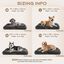 Nobleza Cama para Perros Medianos, Cama Perro Lavable, Peluche Largo Ultra Suave, Soporte Firme, Base Antideslizante, 77x50x10cm, Gris, , large indicador imagen numero 2