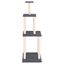 vidaXL Rascador para gatos con postes de sisal gris oscuro, , large indicador imagen numero 2
