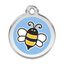 Placa identificativa Acero Inoxidable Esmalte Abeja Azul Claro para perros, , large indicador imagen numero 1