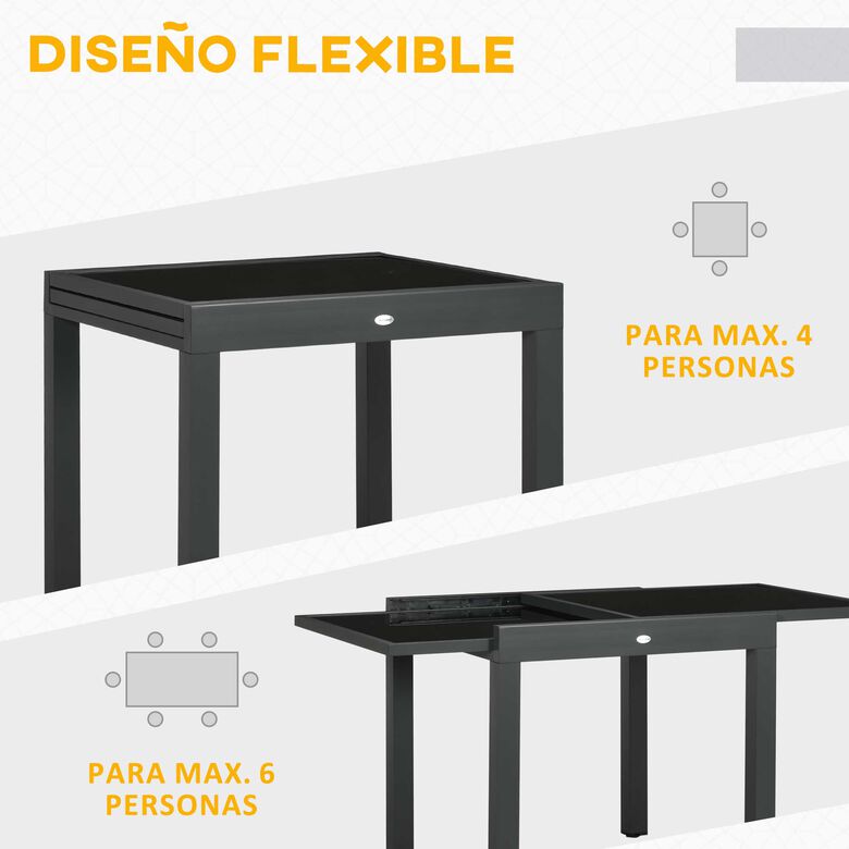 Outsunny Mesa De Jardín Extensible De Aluminio thumbnail