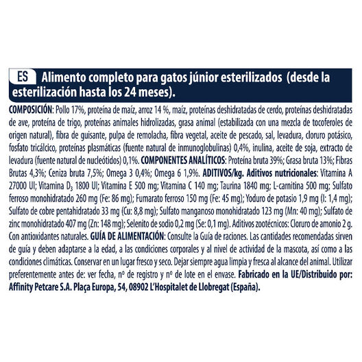 Affinity Advance Young Sterilized pienso para gatos, , large image number null