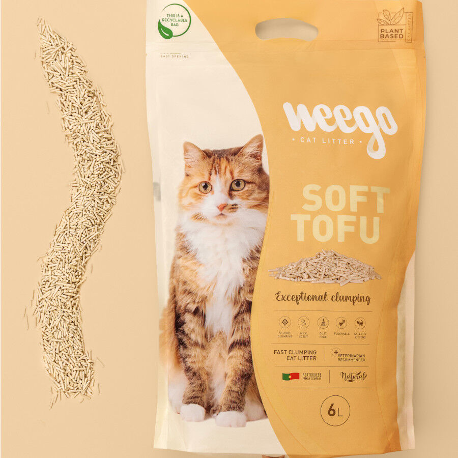 18 L Weego Soft Tofu Arena aglomerante para gatos, , large Imagen numero 4