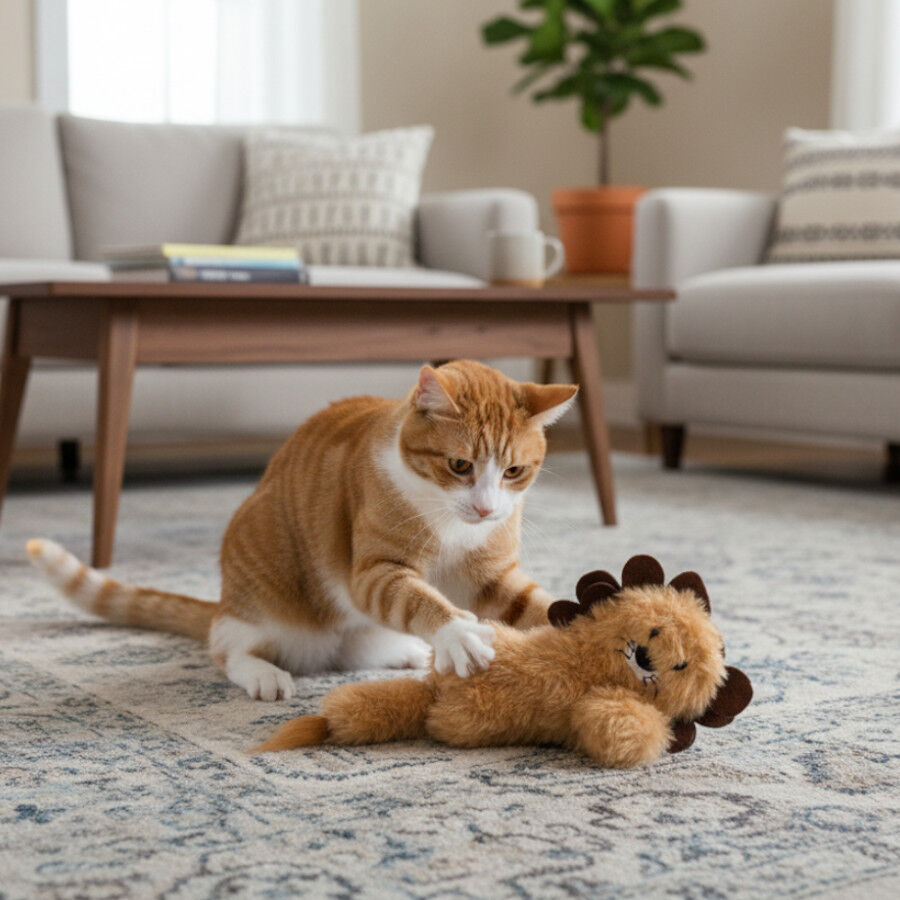 Tootoy! Le&oacute;n de Peluche con Catnip para gatos, , large Imagen numero 1