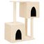 vidaXL Rascador para gatos con postes de sisal color crema 86 cm, , large indicador imagen numero 1