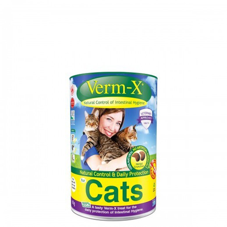 Snacks Herbal Verm-X para gatos sabor Natural, , large image number null