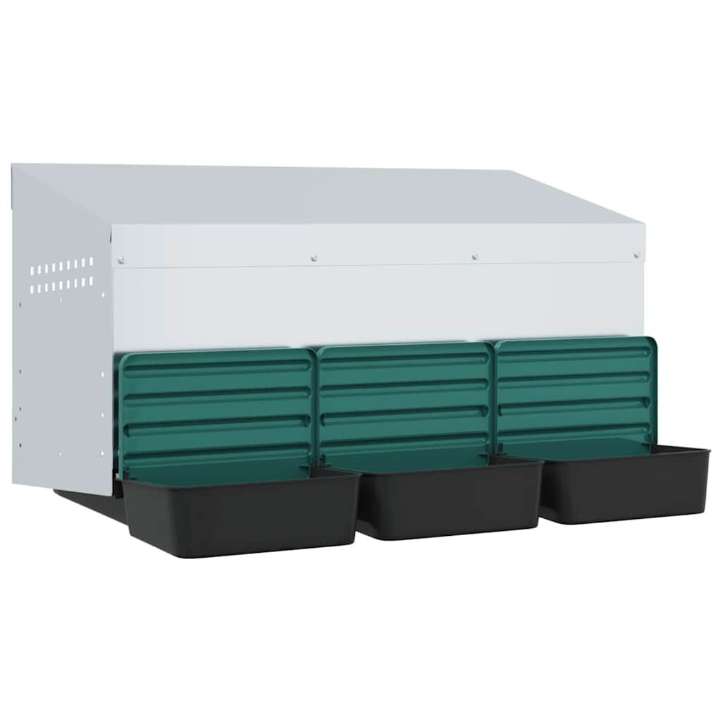 vidaXL Nido para gallinas de acero galvanizado para montar en la pared thumbnail