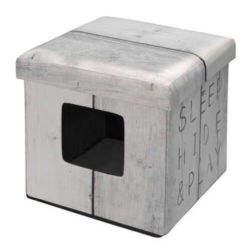 Cama otomana de mascota Sleep Hide Play color Blanco, , large Imagen numero 1