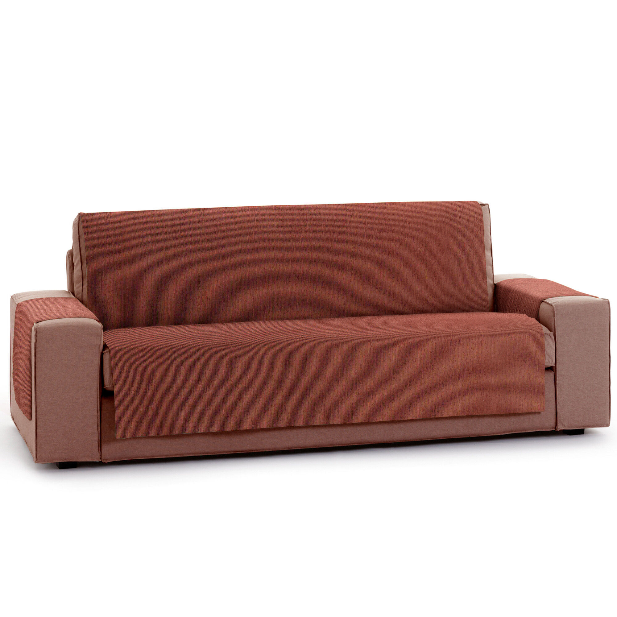 Vipalia Protector Funda Sofa. Cubresofa. Chenilla Lisa. Dise&ntilde;o Elite. Color Teja. 3 Plazas, , large Imagen numero 4