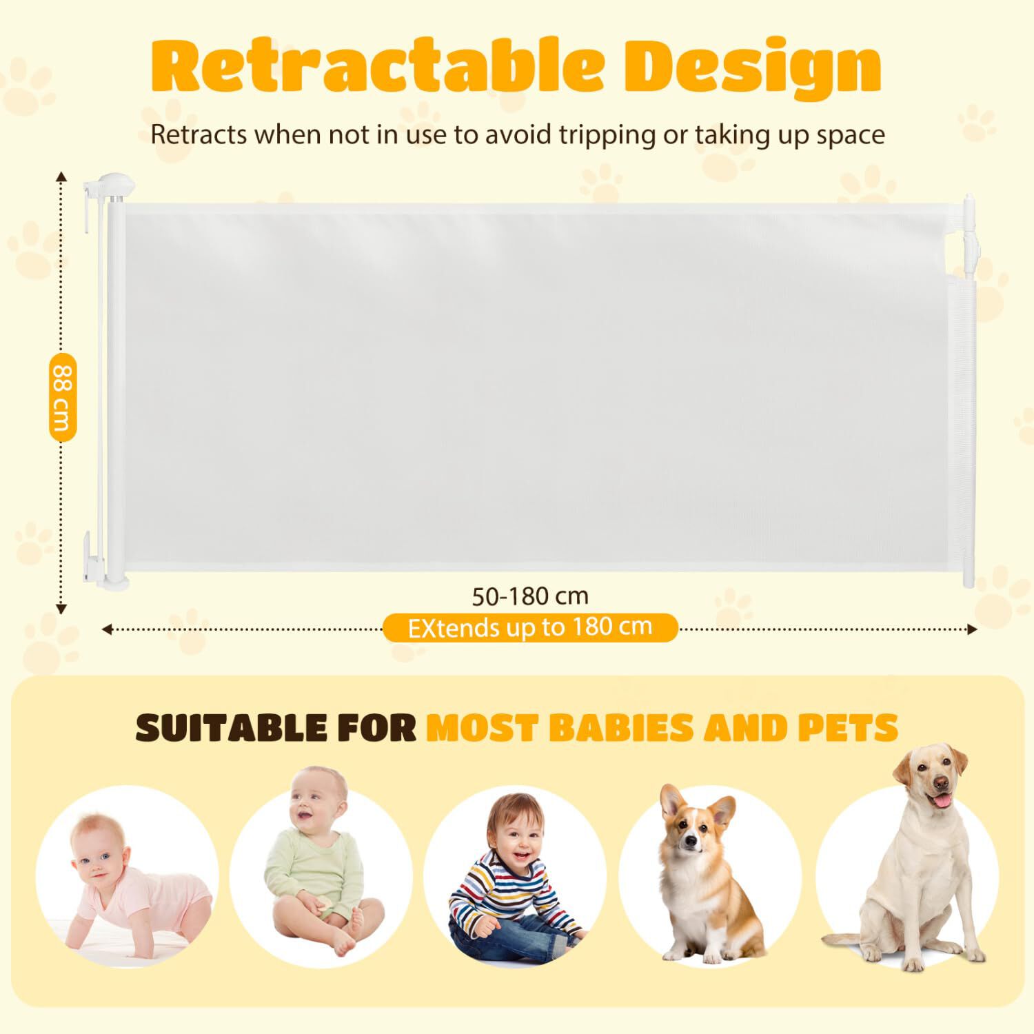 Nobleza Barrera de Seguridad Blanca Ajustable para perros y gatos thumbnail