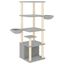 vidaXL Rascador para gatos con postes de sisal gris claro 147 cm, , large indicador imagen numero 1