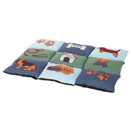 Trixie Patchwork Colchoneta Azul con Verde para perros, , large Imagen numero 1