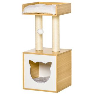 PawHut Árbol con Cueva para gatos