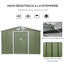 Outsunny Caseta de Jardín Metálica para Almacenamiento de Herramientas con Base Incluida, , large indicador imagen numero 4