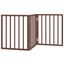 vidaXL Puerta para perros plegable 3 paneles madera álamo marrón 150cm, , large indicador imagen numero 1