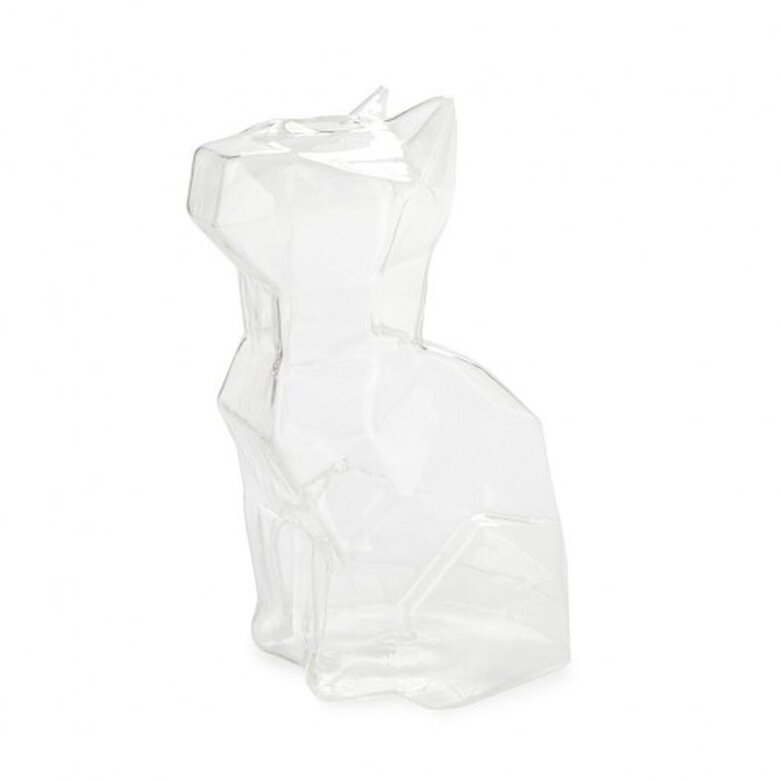 Balvi florero transparente de cristal forma gato, , large image number null