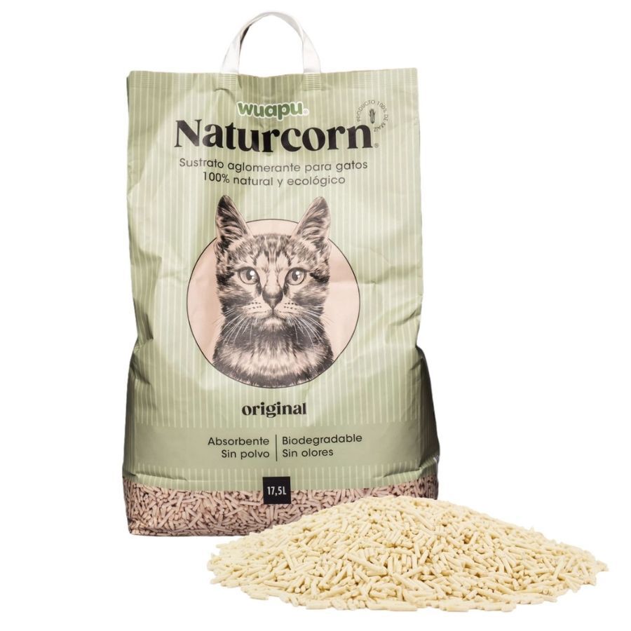 Wuapu Naturcorn arena natural de maiz para gatos, , large Imagen numero 1
