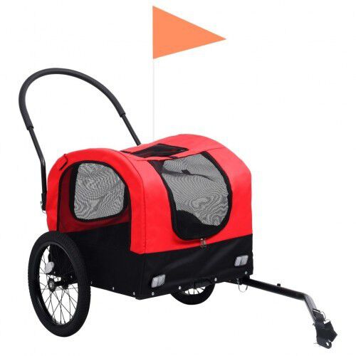 Remolque de paseo de mascotas para bicicletas color Rojo, , large Imagen numero 2