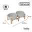 Leeby Comedero Doble de Cer&aacute;mica con Soporte de Madera para perros, , large indicador imagen numero 4