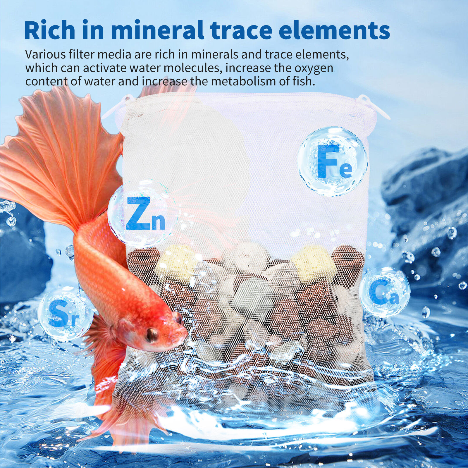 Nobleza - 12 en 1 Medios de Filtro de Acuario, Anillos de Cer&aacute;mica, Filtro Biol&oacute;gico para Acuarios y Peceras (500g), , large Imagen numero 5