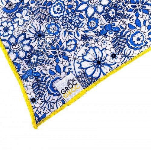Bandana para perros estampado flores color Azul, , large Imagen numero 4
