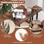 COSTWAY 4 en 1 Árbol para Gatos Y Mesa Auxiliar, en Forma de C con Tabla para Rascar, Cojín Lavable Extraíble y Juguete para Colgar, Muebles Modernos para Gatos para Sala de Estar, Marrón Rústico, , large indicador imagen numero 4