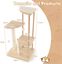 COSTWAY Torre para Gatos, Árbol para Gatos de 4 Niveles con Tabla y Poste Rascador de Sisal, Percha Acolchada, Plataforma, Juguete Colgante, Centro de Actividades Minimalista para Gatos, , large indicador imagen numero 3