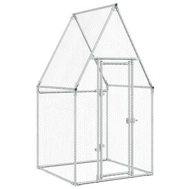 Vidaxl Jaula Para Gallinas Acero Galvanizado Plateado 