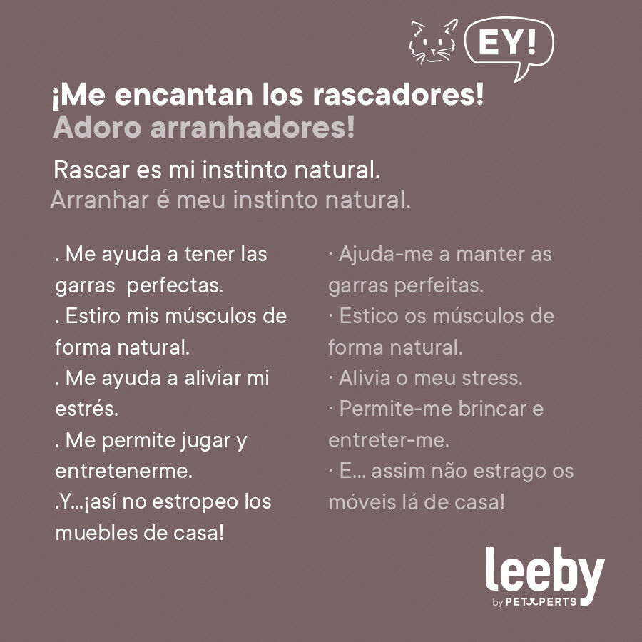 Leeby Walter rascador de cartón horizontal con bola para gatos thumbnail