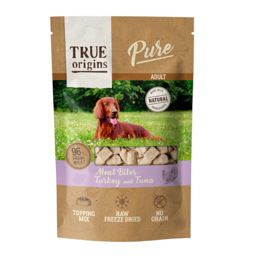 True Origins Bocaditos Pure Adult Freeze Dried Pavo y Atún para perros
