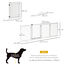 PawHut Barrera para Perros Blanco, , large indicador imagen numero 3