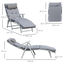 Outsunny Tumbona Plegable Tumbona de Jardín con Respaldo Ajustable en 7 Posiciones con Cojín Cuerpo Entero y Cabeza para Terraza Piscina Carga Máx. 165 kg 137x63,5x100,5 cm Gris, , large indicador imagen numero 3