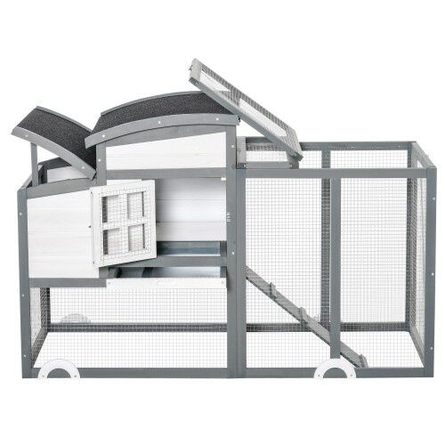 PawHut gallinero abatible de madera para exterior, , large Imagen numero 3