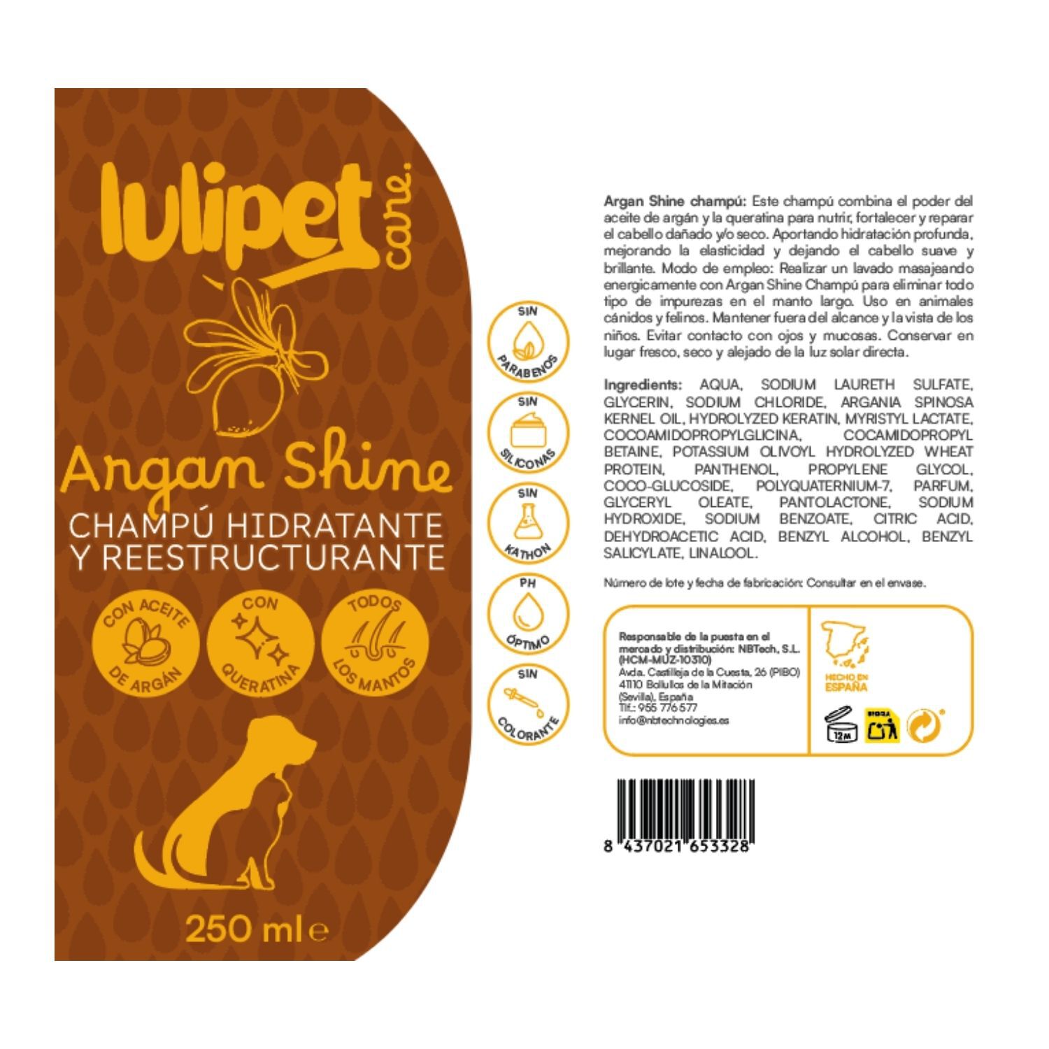 Champú Argán Shine- champú hidratante y reestructurante 250 ml thumbnail