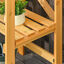 Outsunny Mesa de Plantaci&oacute;n Plegable Mesa de Jardiner&iacute;a de Madera con Placa de Zinc y Estante para Jard&iacute;n Terraza Balc&oacute;n 85x44x89 cm Amarillo, , large indicador imagen numero 4
