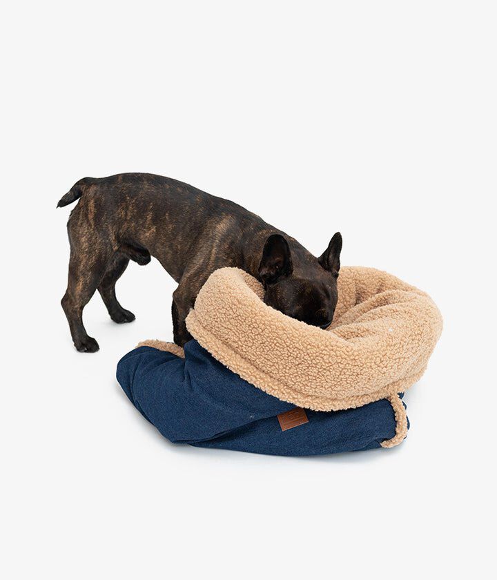 Pet and Co Bolsa De Cama De Mezclilla (Piel De Oso) Snuggle - Perros, , large Imagen numero 4