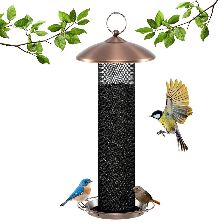 COSTWAY Comedero para P&aacute;jaros de Exterior, Comedero Colgante para P&aacute;jaros Silvestres de Malla de Metal, Alimentador de Semillas para Aves al Aire Libre, Resistente a la Intemperie, Capacidad de 1,6 kg, , large Imagen numero 1