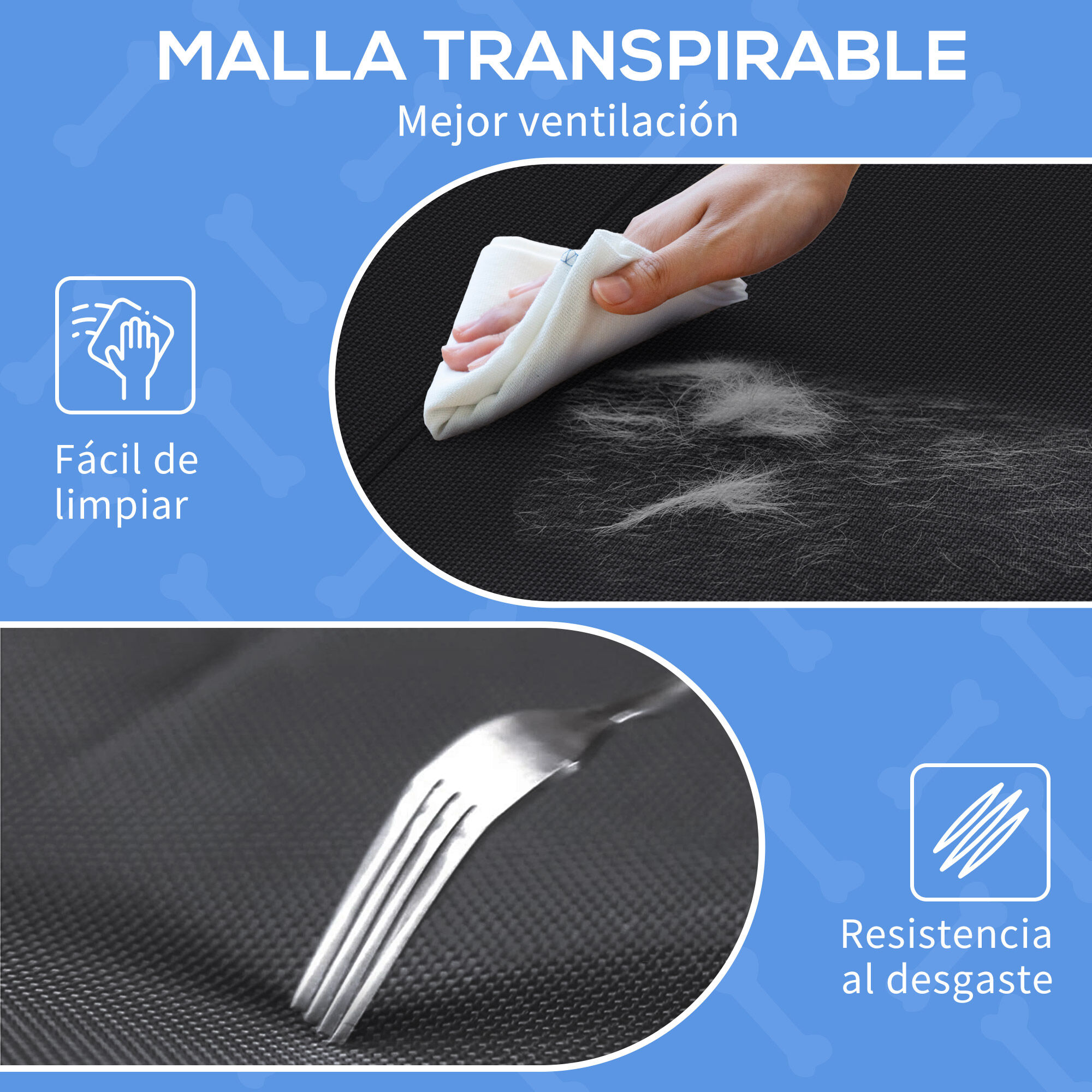 PawHut Cama Elevada Perros Negro, , large Imagen numero 5