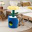 COSTWAY Cama para Gatos con Forma de Flor, Condominio de Mascotas de Interior con Rascador de Sisal, Posadero Acolchado Lavable, Diseño de Maceta, Ideal para Gatitos (Amarillo), , large indicador imagen numero 2