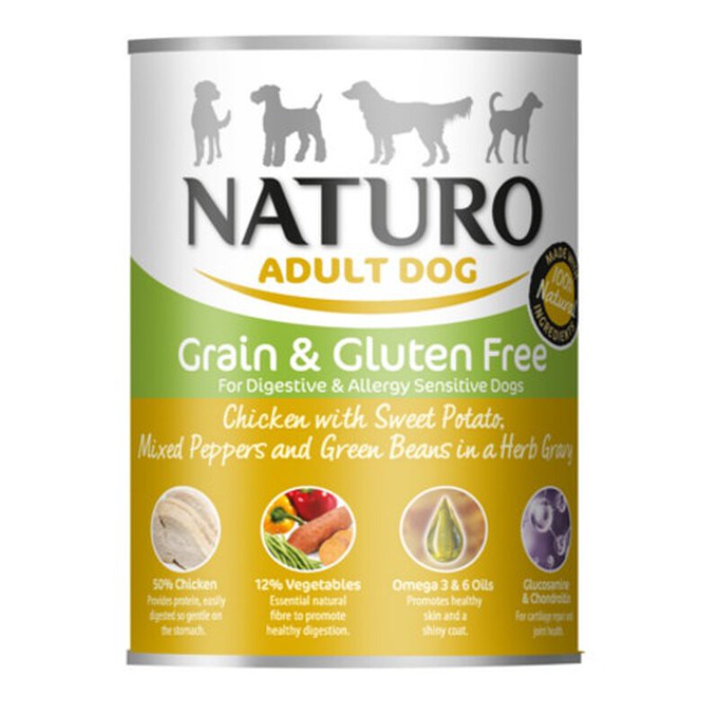 Naturo Adult Grain Free Pollo y Vegetales lata para perros, , large image number null
