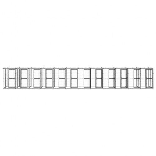 Vidaxl jaula con malla alrededor negra para mascotas thumbnail