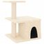 vidaXL Rascador para gatos con postes de sisal color crema 48 cm, , large indicador imagen numero 1