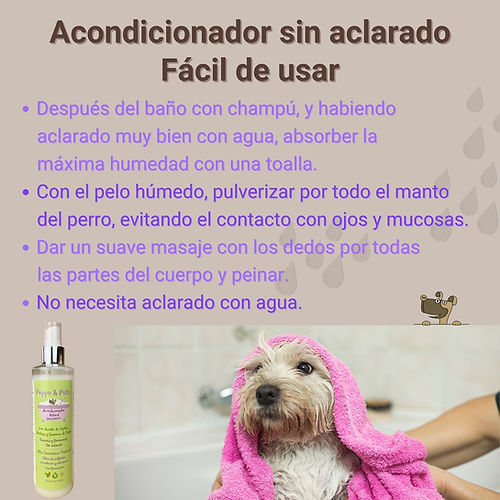 Peppo and Pets- Spray Acondicionador elaborado con ingredientes naturales para perros- Con aceite de jojoba, , large Imagen numero 5
