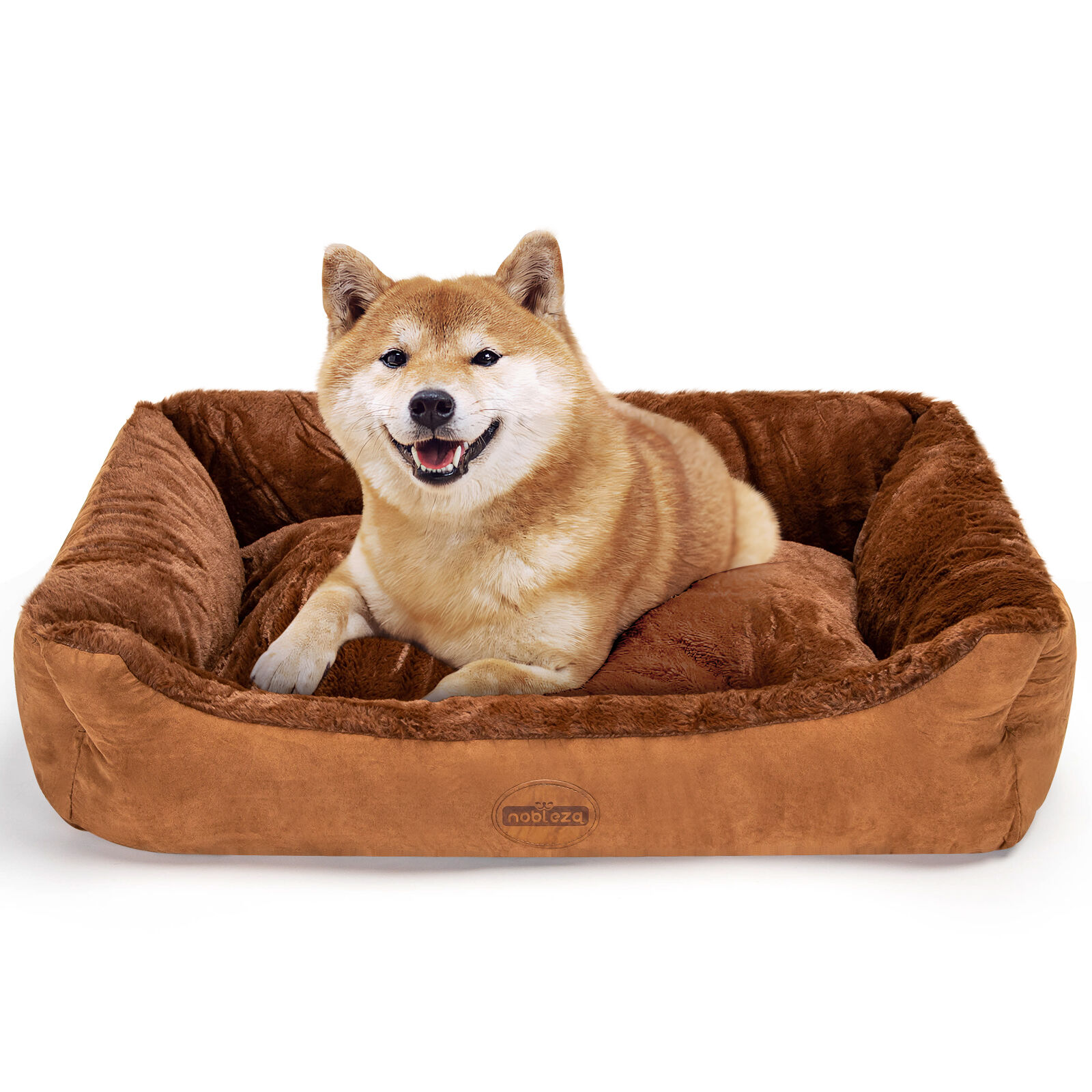 Nobleza Cama Perro Peque&ntilde;o, Ortopedica Cama de Perro, Cama para Perro Lavable, Cojin Perro, Sof&aacute; Cama para Perro Mullida y Comoda, Cesta Perro, Marr&oacute;n Oscuro, M, 75x50x20cm, , large Imagen numero 6