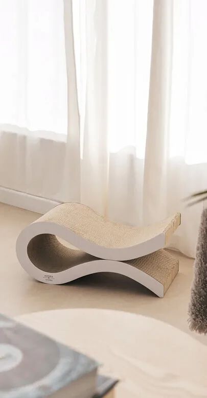 Althea Living - Rascador para gatos ondulado, cart&oacute;n corrugado, reversible, , large Imagen numero 3