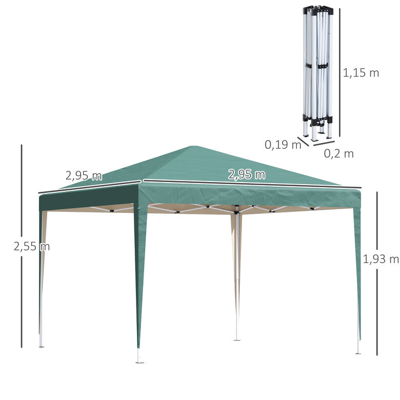 Outsunny Carpa Plegable Verde thumbnail